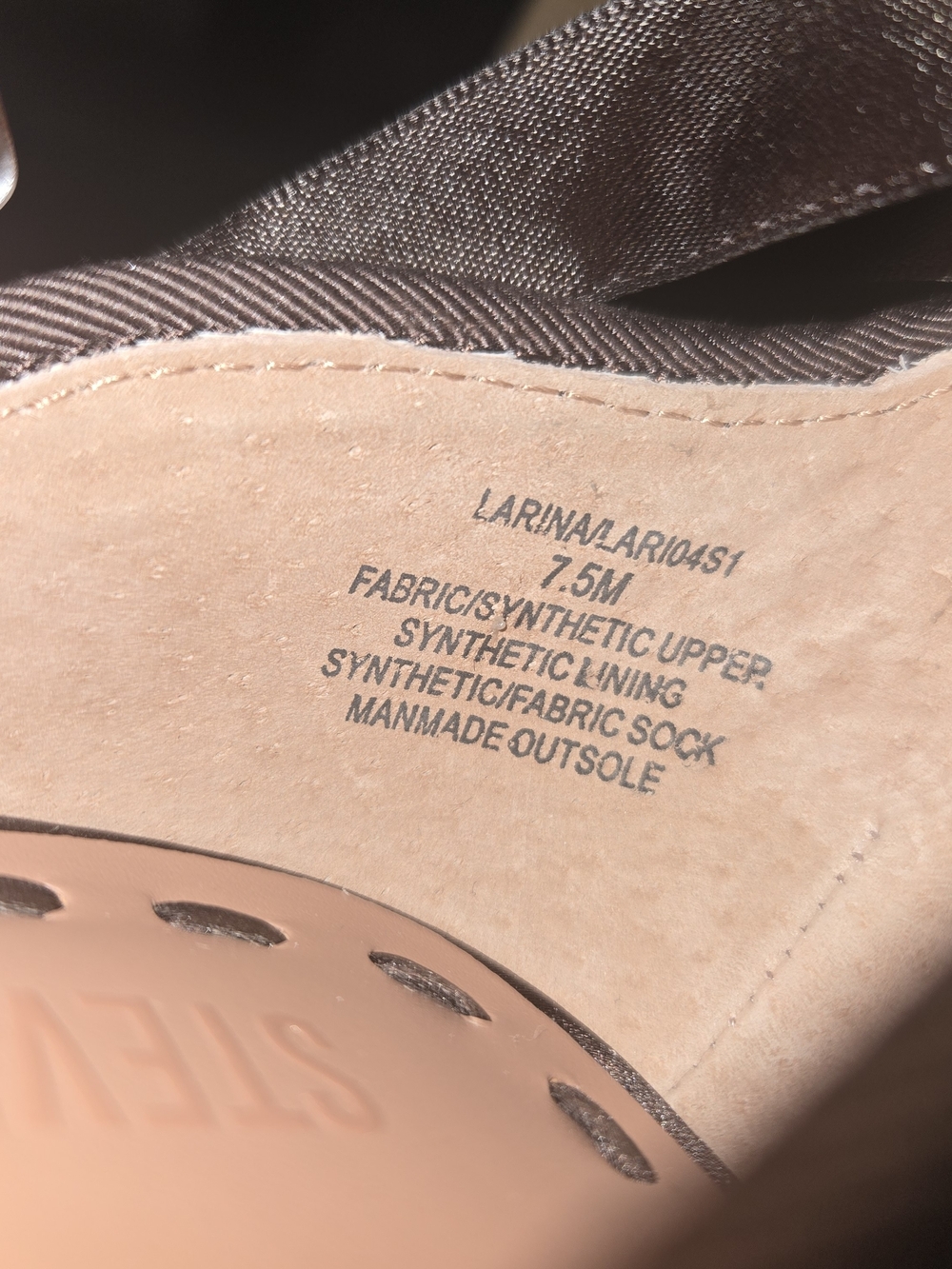 Steve Madden Larina Brown Satin Ankle Tie Pumps - Picture 4 of 5